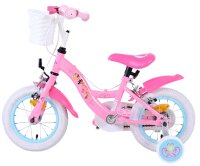 Volare Disney Princess Kinderfahrrad - Mädchen - 12 Zoll - Rosa - Zweihandbremsen