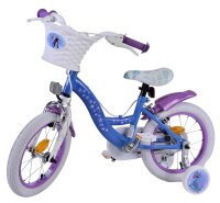 Volare Disney Frozen 2 Kinderfahrrad - Mädchen - 14 Zoll - Blau/Lila - Zweihandbremsen