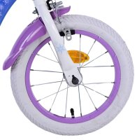 Volare Disney Frozen 2 Kinderfahrrad - Mädchen - 14 Zoll - Blau/Lila - Zweihandbremsen