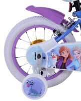 Volare Disney Frozen 2 Kinderfahrrad - Mädchen - 14 Zoll - Blau/Lila - Zweihandbremsen