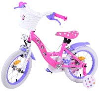Volare Disney Minnie Kinderfahrrad - Mädchen - 14 Zoll - Rosa - Zwei Handbremsen