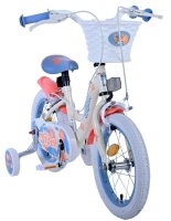 Volare Disney Stitch Kinderfahrrad - Mädchen - 14 Zoll - Creme Koralle Blau - Zweihandbremsen