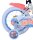 Volare Disney Stitch Kinderfahrrad - Mädchen - 14 Zoll - Creme Koralle Blau - Zweihandbremsen