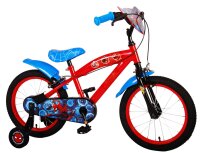 Volare Ultimate Spider-Man Kinderfahrrad - Jungen - 16 Zoll - Blau/Rot - Zwei Handbremsen