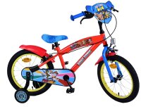 Volare Paw Patrol Kinderfahrrad - Jungen - 16 Zoll - Rot - Zwei Handbremsen