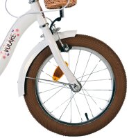 Volare Blossom Kinderfahrrad - Mädchen - 16 Zoll - Weiß - Zweihandbremsen