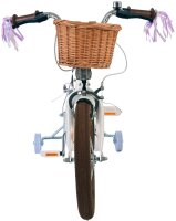 Volare Blossom Kinderfahrrad - Mädchen - 16 Zoll - Weiß - Zweihandbremsen