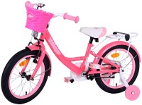 Volare Ashley Kinderfahrrad - Mädchen - 16 Zoll - Rosa/Rot