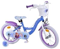 Disney Frozen 2 Kinderfahrrad - Mädchen - 16 Zoll - Blau/Lila - Zweihandbremsen