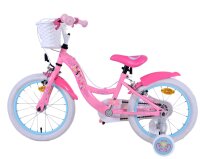 Volare Disney Princess Kinderfahrrad - Mädchen - 16 Zoll - Rosa - Zwei-Hand-Bremsen
