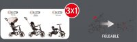 Volare QPlay Rito Tricycle Deluxe - faltbares Dreirad für Kinder 10-36 Monaten mit verstellbarer Schiebestange und Sicherheitsfunktionen