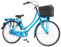 Volare Großer geflochtener Fahrradkorb für Radtouren - Einfache Befestigung, stilvolles Design und maximale Belastbarkeit von 10 kg!