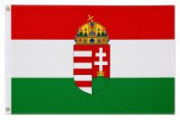 XXL Flagge Ungarn mit Wappen 250 x 150 cm Fahne mit 3...