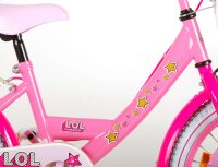 Rosa LOL Surprise Fahrrad mit praktischem Gepäckträger und Korb