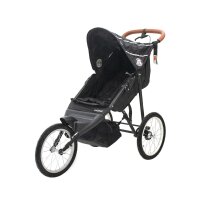 Baby trold Jogger schwarz im Profil sonnenschutz geschlossen umgeklappter sitz