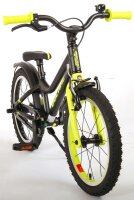 Kinderfahrrad in schwarz-grünem Design mit coolem Blaster-Logo