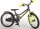 Schönes schwarz-grünes Blaster-Fahrrad mit Ständer und Aluminiumrahmen