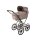 TRILLE Classic Nostalgie Puppenwagen in Sandfarbe mit stabilem Stahlgestell und Stoffverkleidung, 77 cm hoch