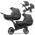 Zwillingskinderwagen-Set, Ansicht bestehend aus zwei 2-in-1 Kinderwagen in Graphit mit schwarzem Rahmen.