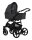 Ansicht von Schräg-Links einesmodernen Kinderwagens mit Babywanne.