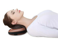 Beper 40.501 Massage-Kissen für Nacken, Rücken & Beine – Heim- & Auto-Massagegerät mit 4 Massageknoten und Wärmefunktion