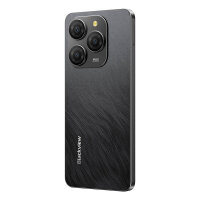 Blackview Shark 9 Smartphone in schwarz - leicht schräge Ansicht der Rueckseite mit 50MP Kamera von Rechts