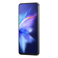 Blackview Shark 9 Smartphone in schwarz - leicht schräge Ansicht der Vorderseite mit 8MP Frontkamera von Rechts