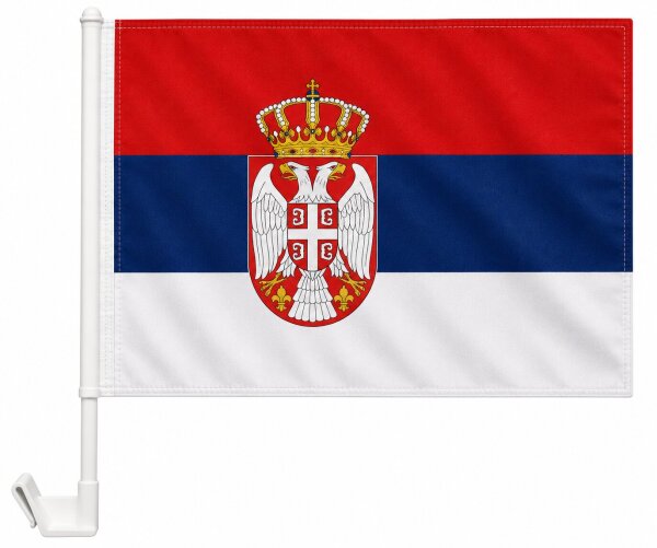 Autoflagge Serbien 30 x 40 cm