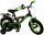 Schöne Klingel und grüne Akzente auf schwarzem Fahrrad