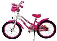 Volare Lovely Kinderfahrrad – Mädchen – 18 Zoll – Rosa Weiß