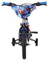 Volare Spider-Man Kinderfahrrad - Jungen - 14 Zoll - Blau/Rot - Zwei Handbremsen