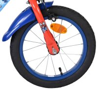 Volare Spidey Kinderfahrrad - Jungen - 14 Zoll - Blau Rot - Zwei Handbremsen