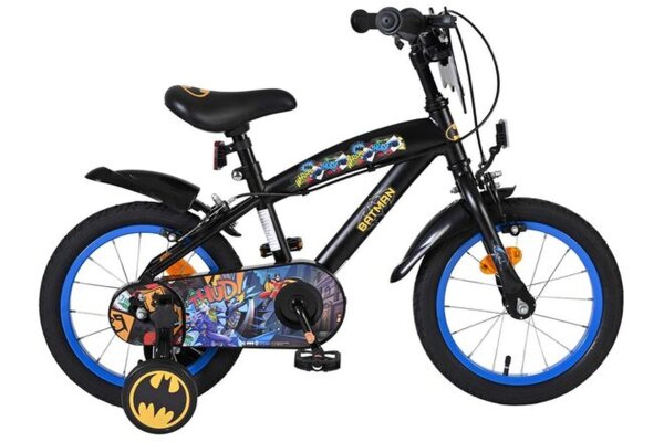 Volare Batman Kinderfahrrad - Jungen - 14 Zoll - Schwarz - Zwei Handbremsen