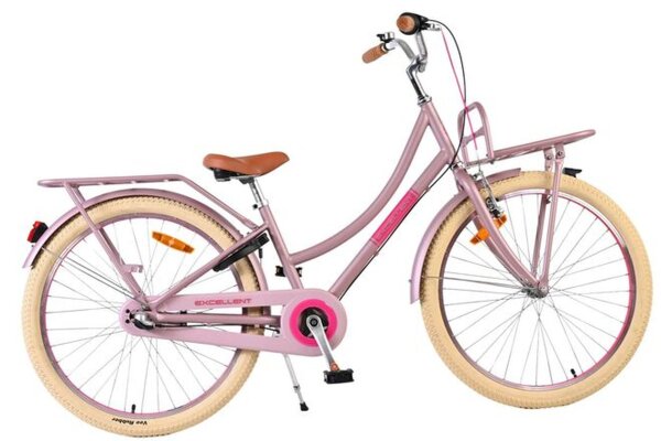 Volare Excellent Kinderfahrrad - Mädchen - 24 Zoll - Mattrosa - 3 Gänge