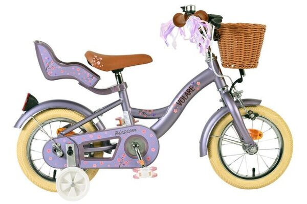 Volare Blossom Kinderfahrrad - Mädchen - 12 Zoll - Lila