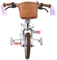 Volare Blossom Kinderfahrrad - Mädchen - 12 Zoll - Weiß - Zwei Handbremsen