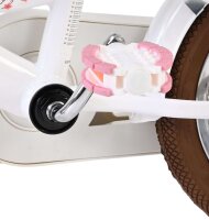 Volare Blossom Kinderfahrrad - Mädchen - 12 Zoll - Weiß - Zwei Handbremsen