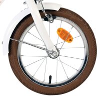 Volare Blossom Kinderfahrrad - Mädchen - 14 Zoll - Weiß - Zwei Handbremsen
