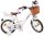Volare Blossom Kinderfahrrad - Mädchen - 14 Zoll - Weiß - Zwei Handbremsen