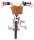 Volare Blossom Kinderfahrrad - Mädchen - 14 Zoll - Weiß - Zwei Handbremsen