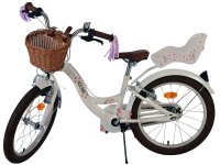 Volare Blossom Kinderfahrrad - Mädchen - 18 Zoll - Weiß - Zwei Handbremsen