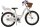 Volare Blossom Kinderfahrrad - Mädchen - 18 Zoll - Weiß - Zwei Handbremsen