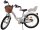 Volare Blossom Kinderfahrrad - Mädchen - 18 Zoll - Weiß - Zwei Handbremsen