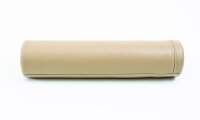 Beige, runde Tasche aus Leder für Aufbewahrung oder...