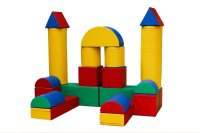 Bunte Schaumstoffbausteine in verschiedenen Formen und...