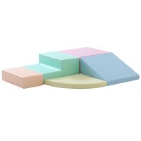 Bunte Schaumstoffspielgeräte in verschiedenen Formen und Farben für Kinder