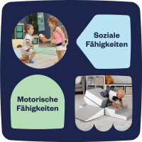 Bunte Bauklötze in verschiedenen Formen und Farben...