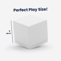 Weißer Würfel mit der Größe 20 cm für Spielzwecke