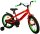 Rotes Fahrrad mit schwarzen Akzenten und weichem Sattel