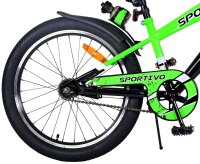 Neongrünes Fahrrad mit halboffenem Kettenschutz und langen Schutzblechen